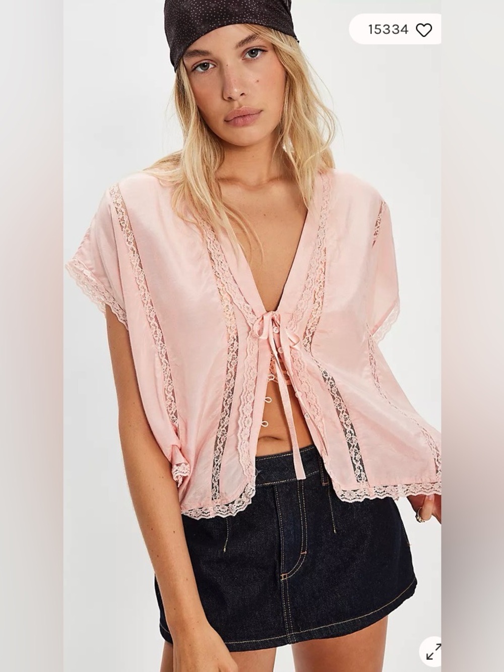 Free People Marigold Shine Lace Top